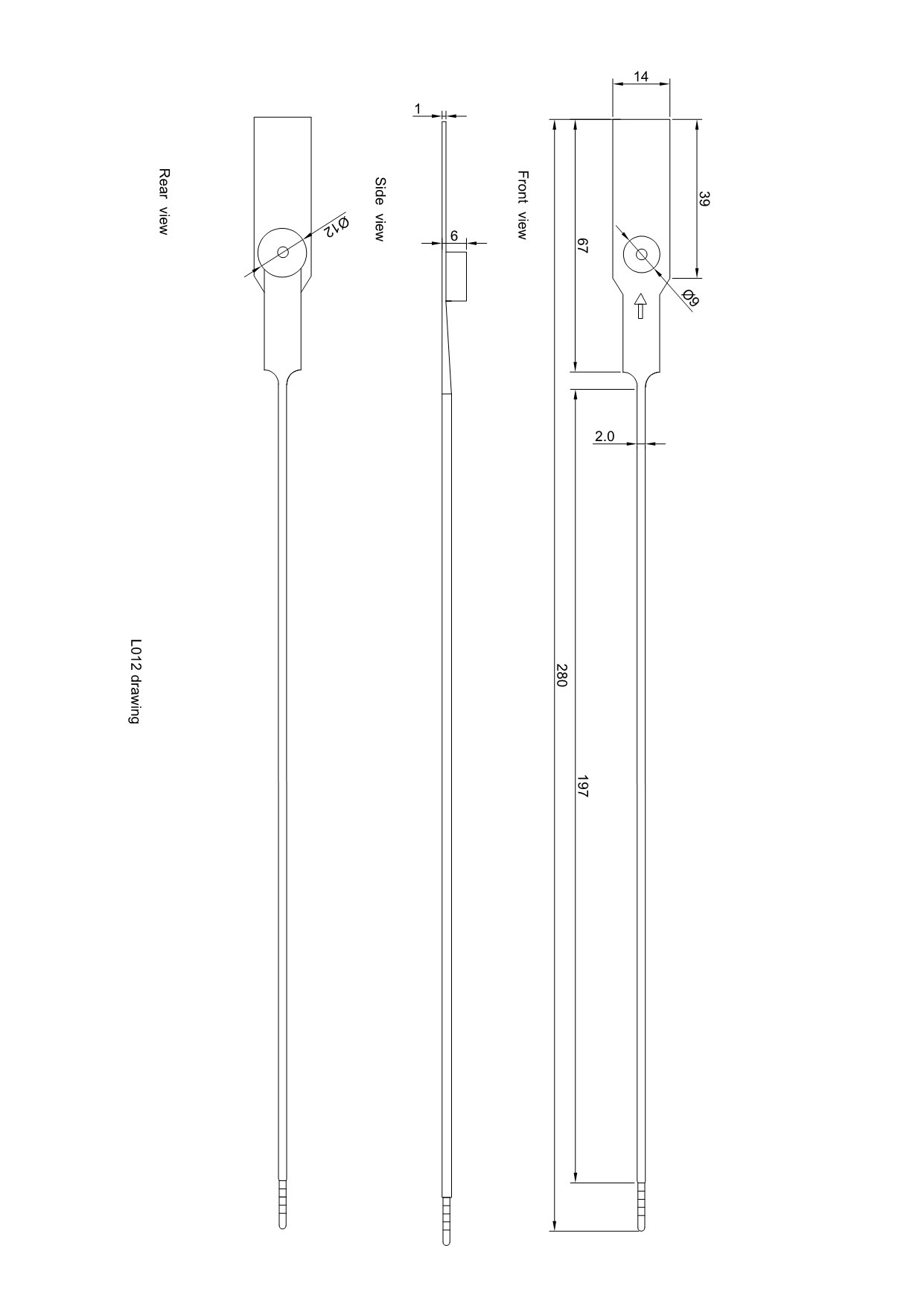 L012 Изготовленные на заказ пластиковые уплотнения для грузовиков L012 Изготовленные на заказ пластиковые уплотнения для грузовиков