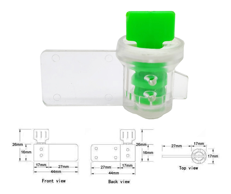 Поворотная прозрачная пломба счетчика с защитой от несанкционированного доступа Anti-tamper Twist Transparent Meter seal